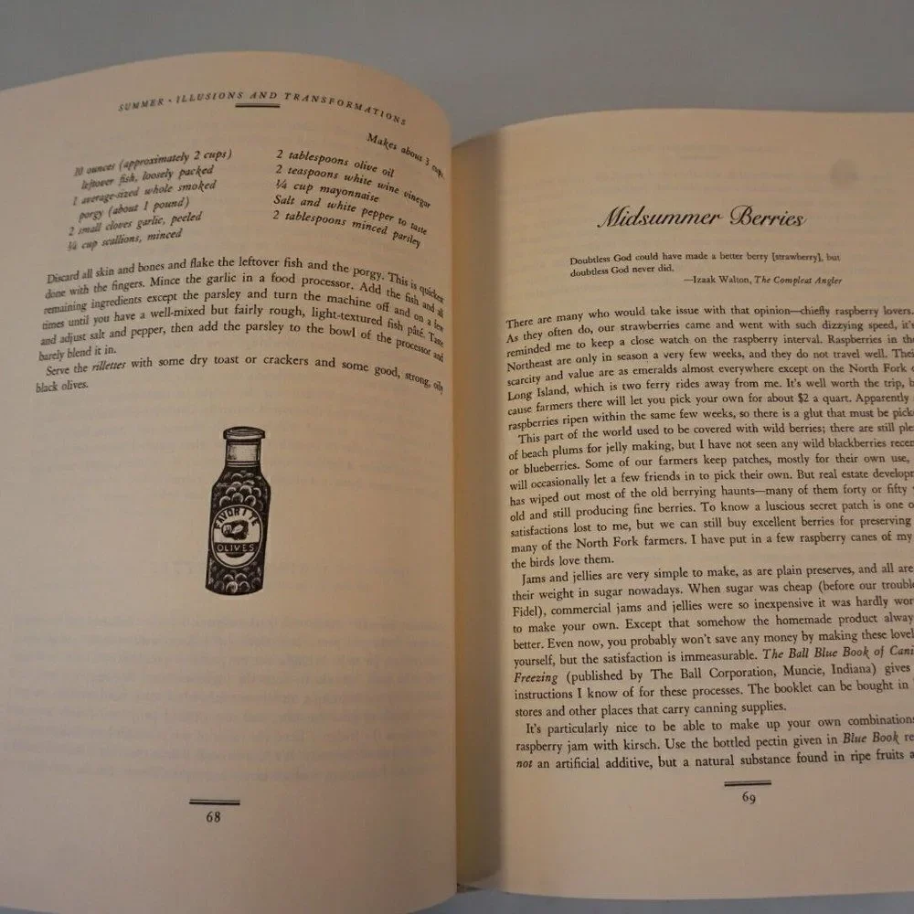 Country Food A Seasonal Journal By Miriam Ungerer Hardcover 1983 First Edition